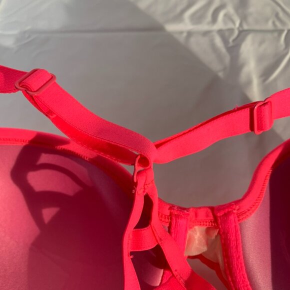 Pink VS Ladder Back Floral Overlay Bra - Picture 9 of 14